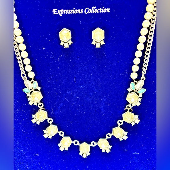 Women Jewelry Necklace Bella Perlina Expressions Collection Crystals & Pearls - Picture 2 of 5